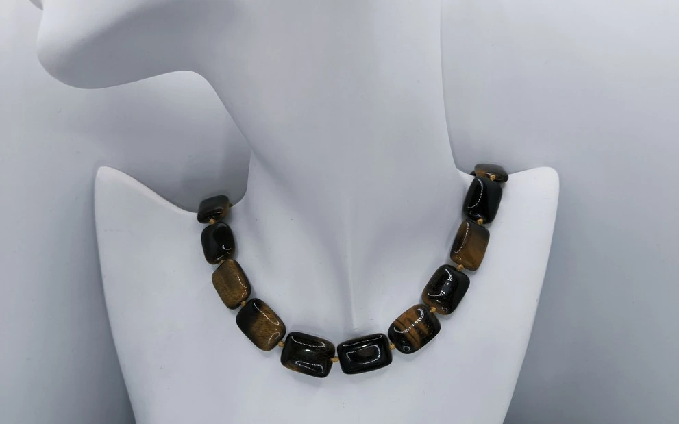 Бусы из тигрового глаза ар-2