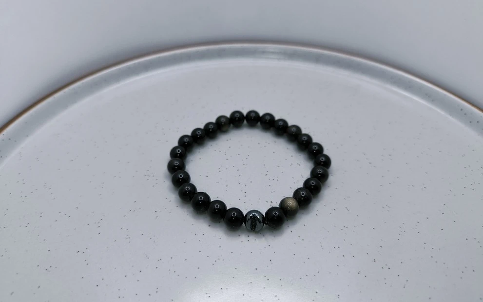 Браслет из обсидиана ар-2