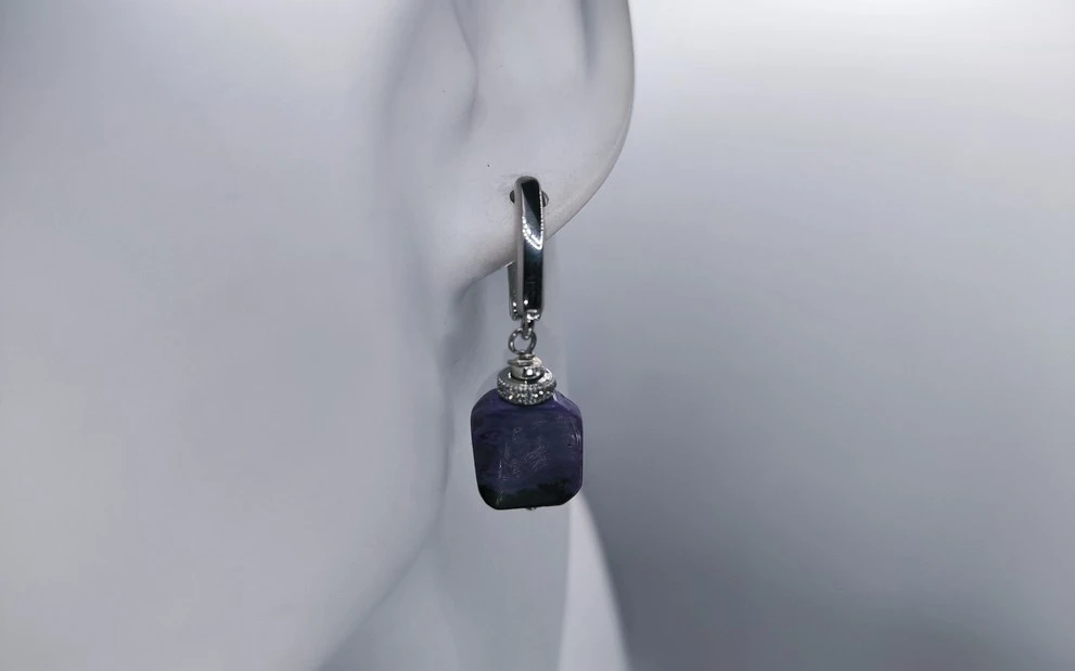 Серьги из чароита