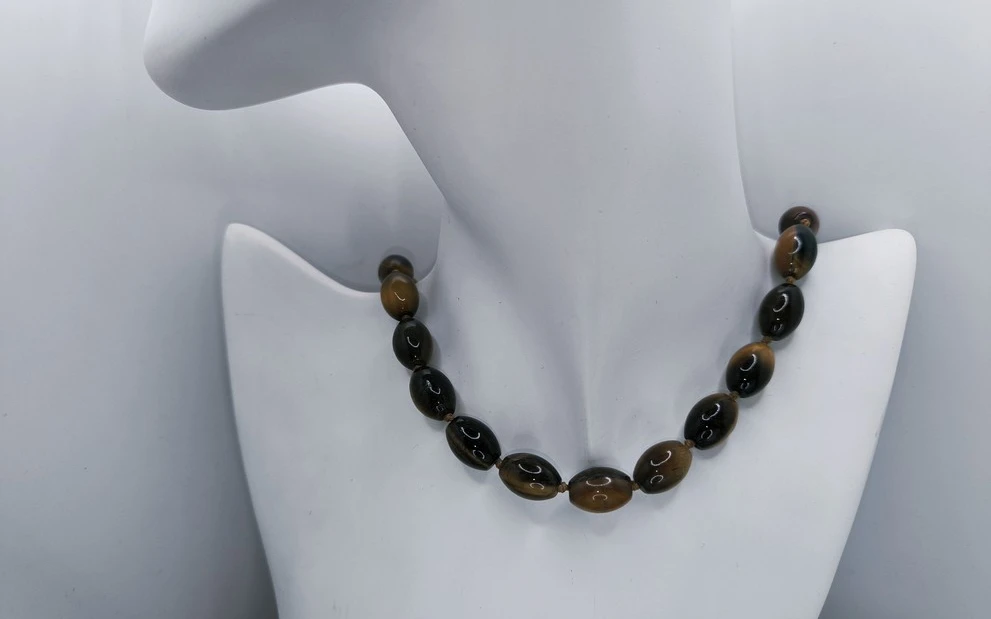 Бусы из тигрового глаза ар-7