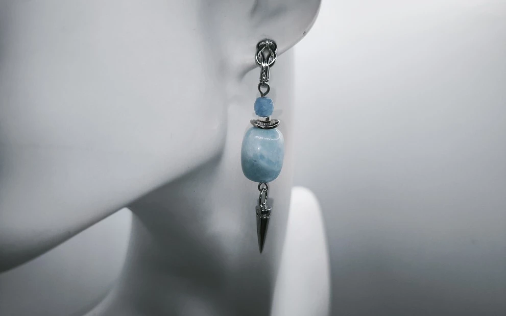 Серьги из аквамарина ар-7