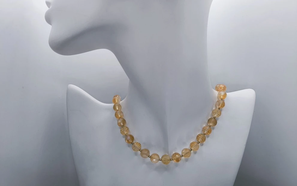 Бусы из цитрина ар-4