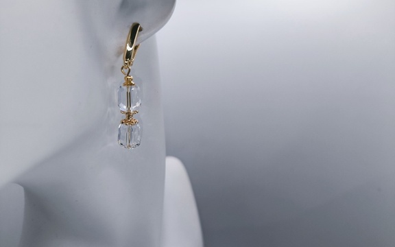 Серьги из горного хрусталя ар-6