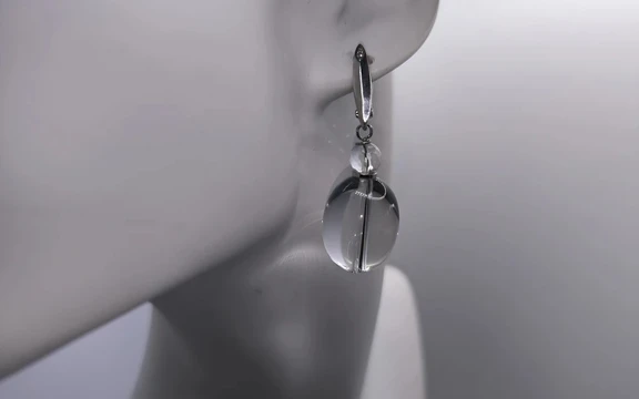 Серьги из горного хрусталя ар-3