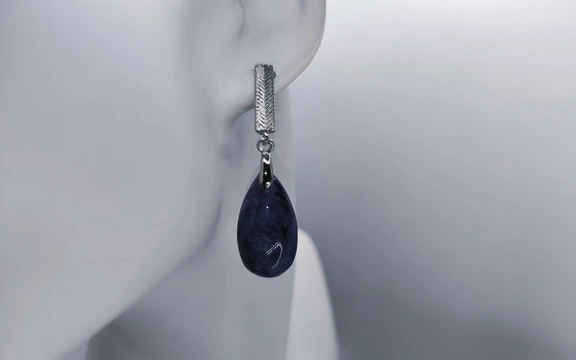 Серьги из чароита ар-3