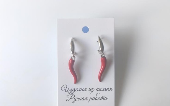 Серьги из коралла