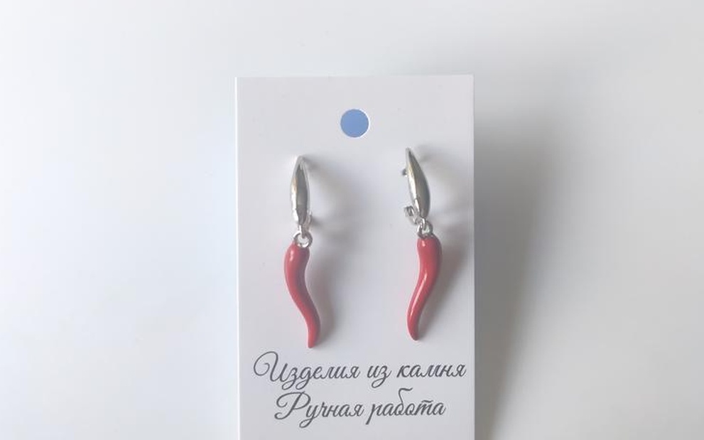 Серьги из коралла