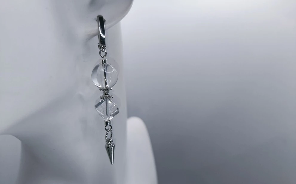 Серьги из горного хрусталя ар-5