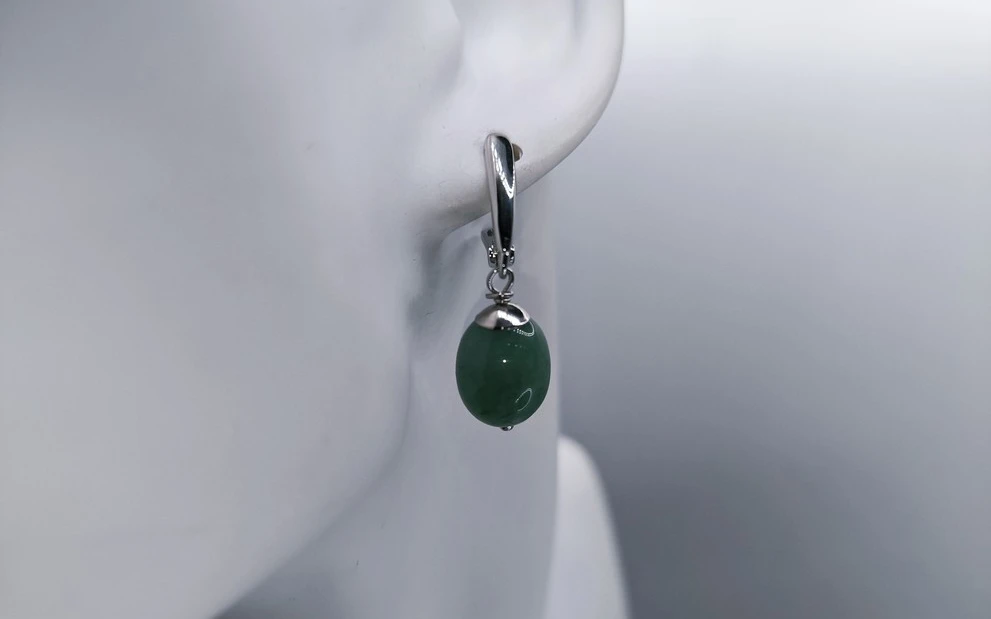 Серьги из нефрита ар-3
