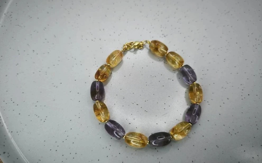 Браслет из аметиста и цитрина