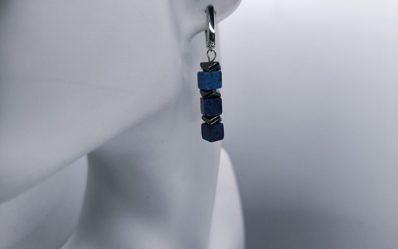 Серьги из лазурита ар-6