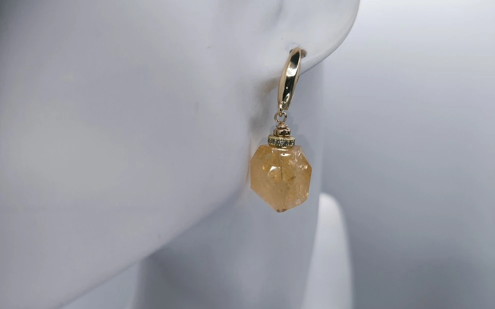 Серьги из цитрина ар-3