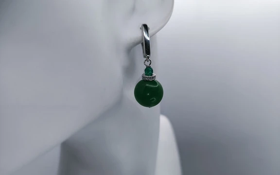 Серьги из хризопраза  ар-2