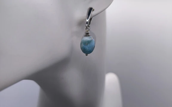 Серьги из ларимара ар-2