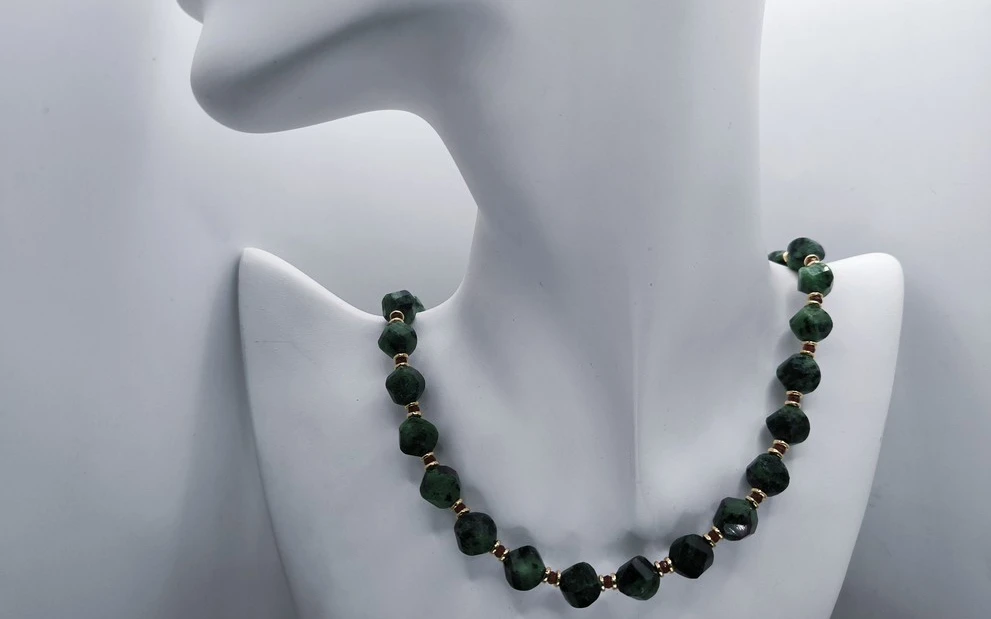 Бусы из цоизита ар-5