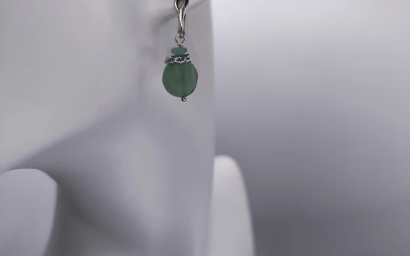 Серьги  из нефрита