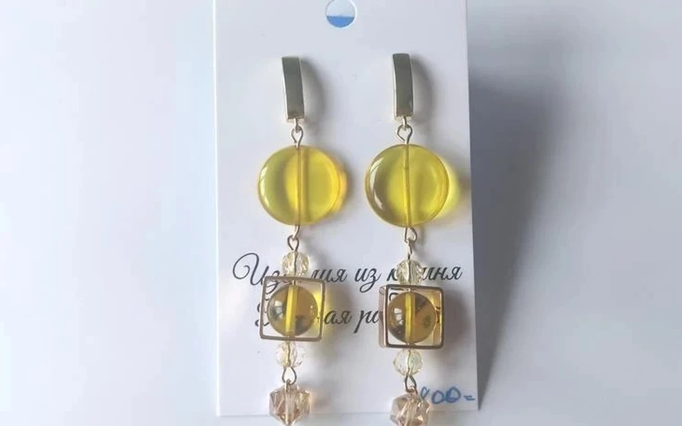 Серьги из янтаря ар-3