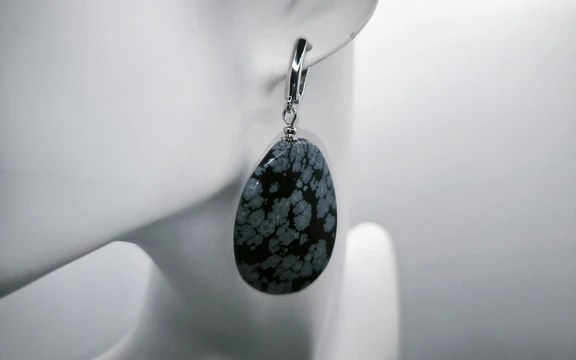 Серьги из обсидиана ар-2