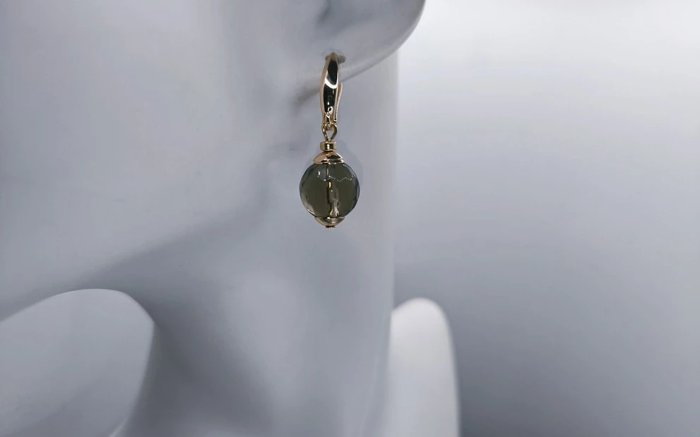 Серьги из раухтопаза ар-2