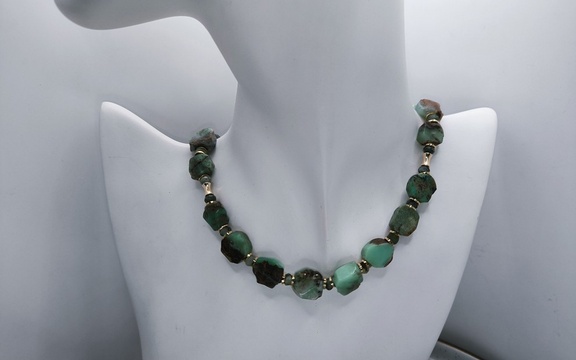 Бусы из хризопраза ар-4