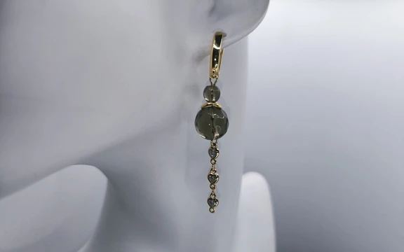 Серьги из раухтопаза