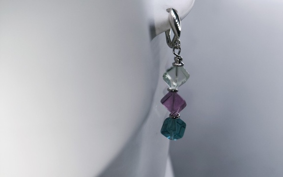 Серьги из флюорита ар-3