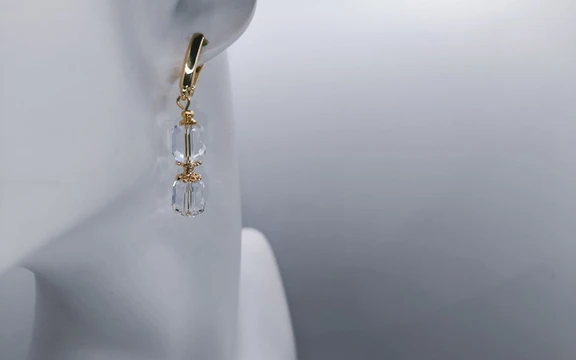Серьги из горного хрусталя ар-6