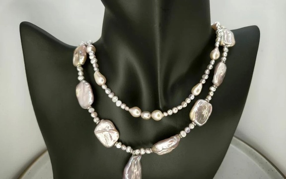 Бусы из барочного жемчуга