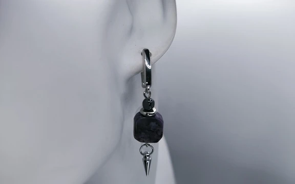 Серьги из чароита ар-2