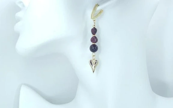 Серьги из граната