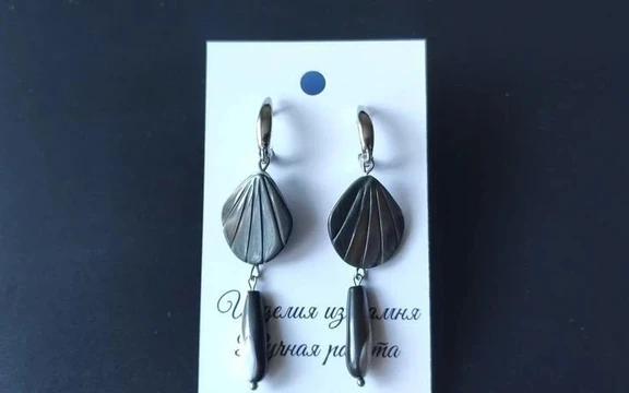 Серьги из перламутра ар-14