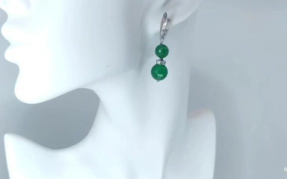 Серьги из хризопраза ар-5