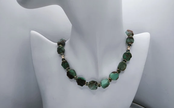 Бусы из хризопраза ар-4