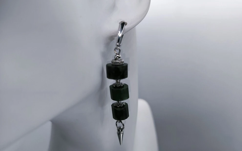 Серьги из нефрита ар-4