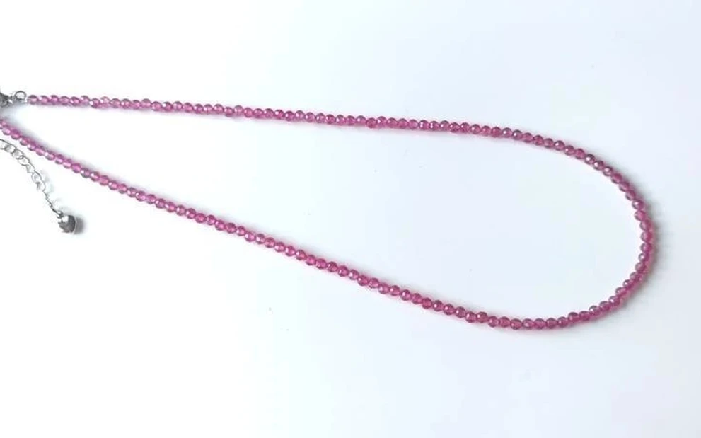 Бусы из розовой шпинели ар-5