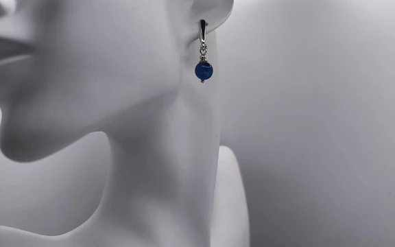 Серьги с кианитом