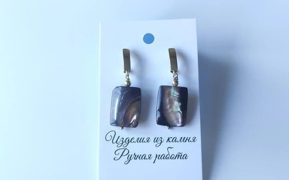 Серьги из перламутра ар-10