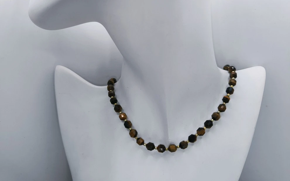 Бусы из тигрового глаза ар-6