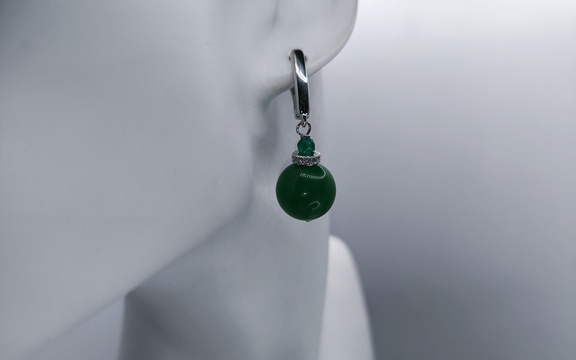 Серьги из хризопраза  ар-2