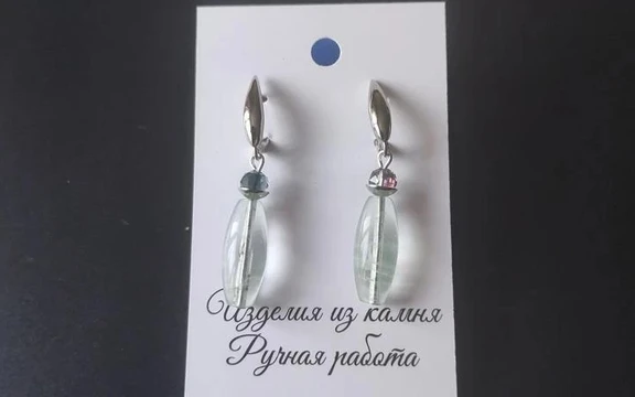 Серьги из флюорита ар-2