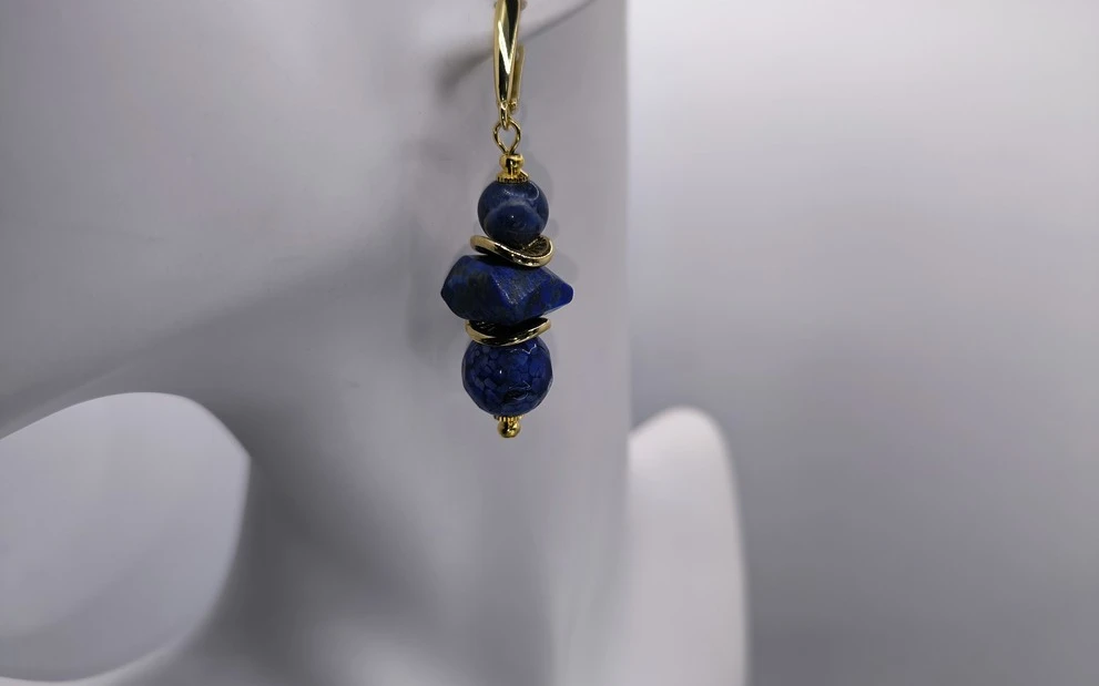 Серьги из лазурита ар-4