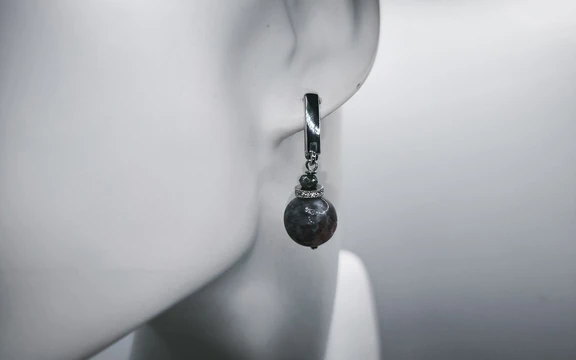 Серьги с турмалином  ар-3