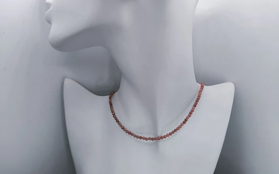 Бусы из родонита ар-2