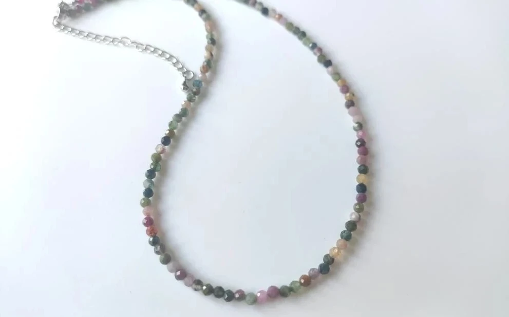 Бусы из турмалина граненые арт. 1