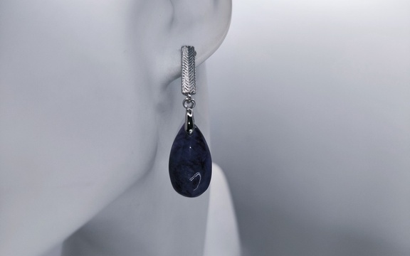 Серьги из чароита ар-3