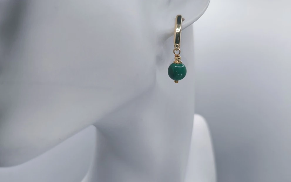 Серьги из малахита