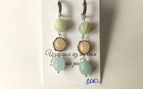 Серьги из берилла