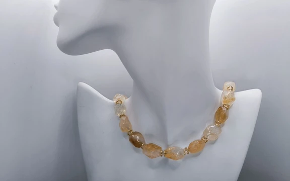 Бусы из цитрина ар-2