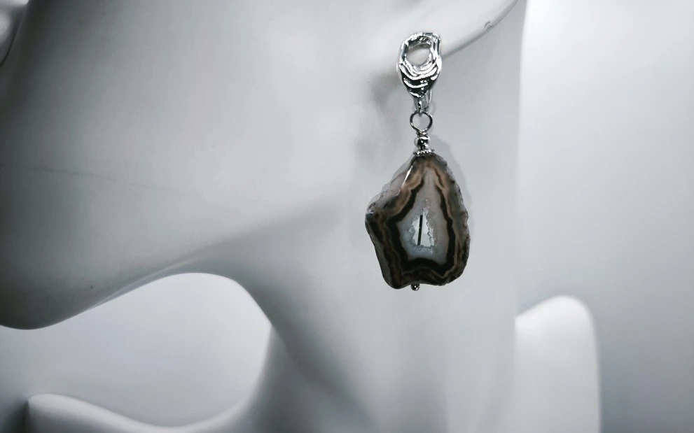 Серьги из агата ар-9