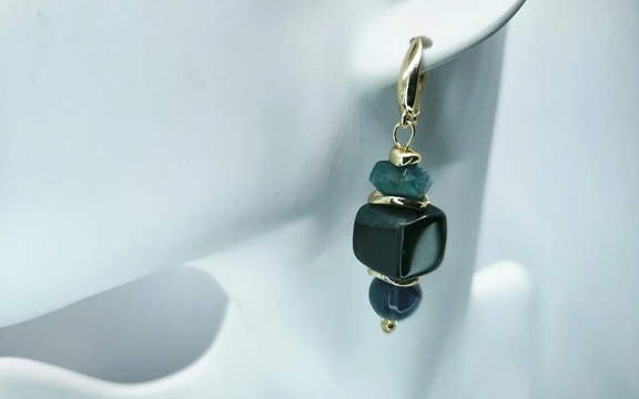 Серьги из агата ар-49